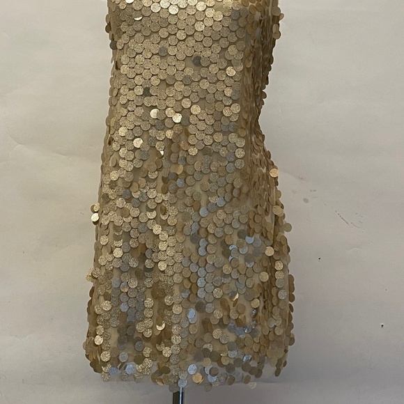 Gold large sequin dress size XL - Picture 3 of 3